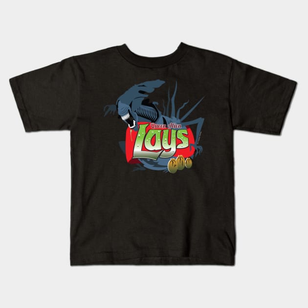 Queen Alien LAYS parody Kids T-Shirt by Illustratorator